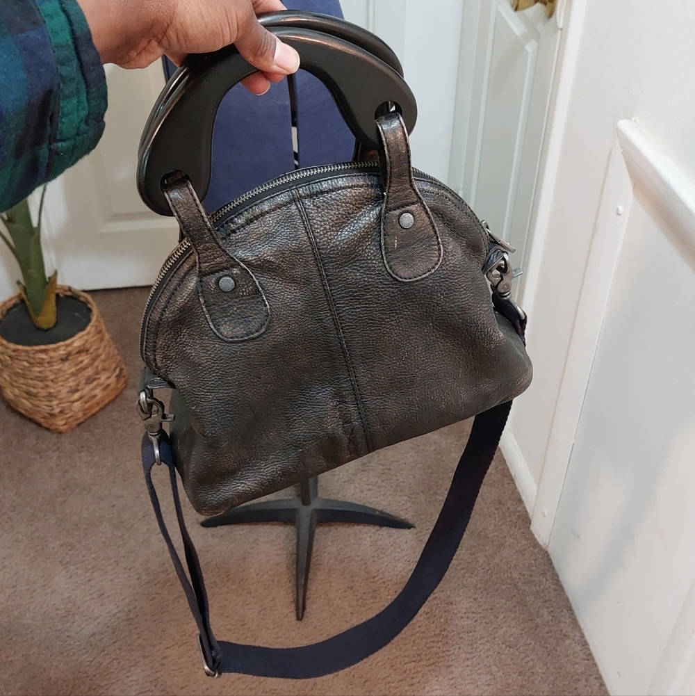 We The Free Crossbody Satchel in Distressed Charcoal - Picture 2 of 10